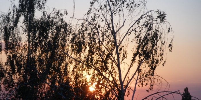 Захід сонця на Київщині