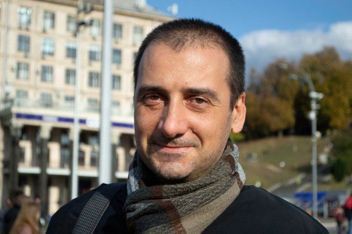 Мілан Загорац. Київ, Майдан Незалежності, 11 жовтня 2019 р. Фото Оляни Рути