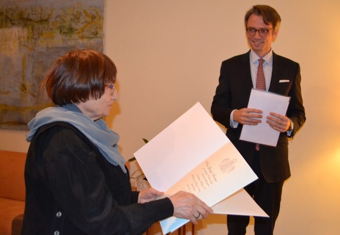 Галина Кирпа під час вручення Ордену Полярної зірки 19 грудня 2019 року