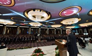 Президент Туреччини Реджеп Тайип Ердоан виступає на відкритті Національної бібліотеки